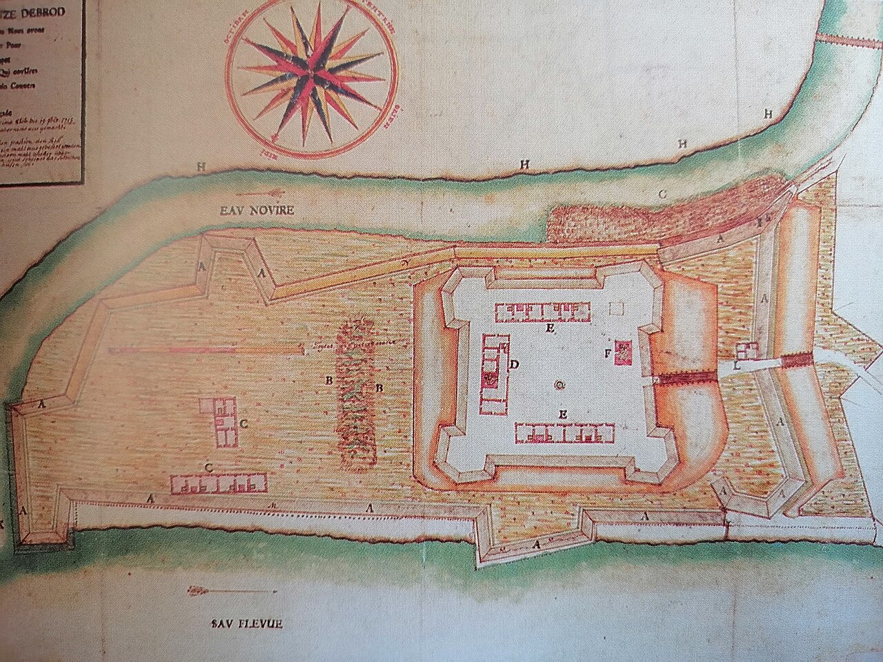 Plan stare brodske utvrde iz 1715. Izvor: wikipedia.org 
