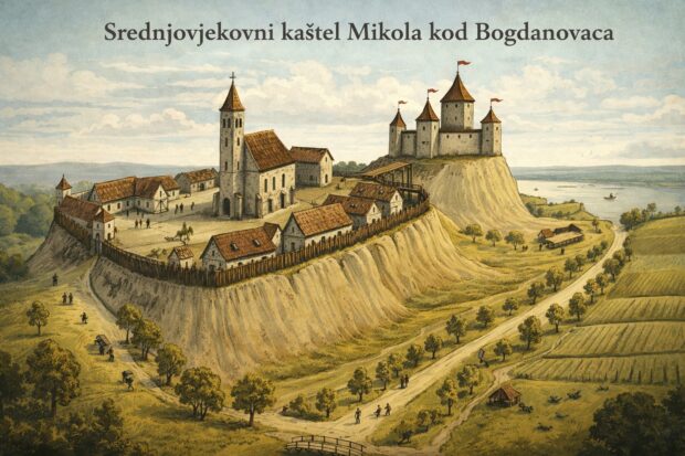 Rekonstrukcija srednjovjekovne utvrde Mikola kod Bogdanovaca Izvor: Općina Bogdanovci