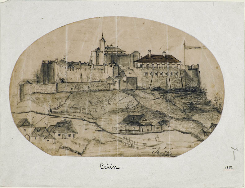 Utvrda Cetin 1850. godine. Izvor: Damir Stanić