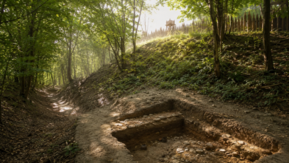 Gradina Slanje – Stari Gradec prostire se na približno 12,5 hektara, a njezini zemljani bedemi na pojedinim mjestima dosežu visinu od 14 metara. FOTO Varaždinska županija