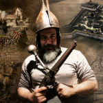 Vedran Šoštarić u Sigetu, na mjestu opsade iz 1566. godine. U pozadini prizori bitke i rekonstrukcija nekadašnje Sigetske tvrđave. Ilustracija: Blaga & misterije
