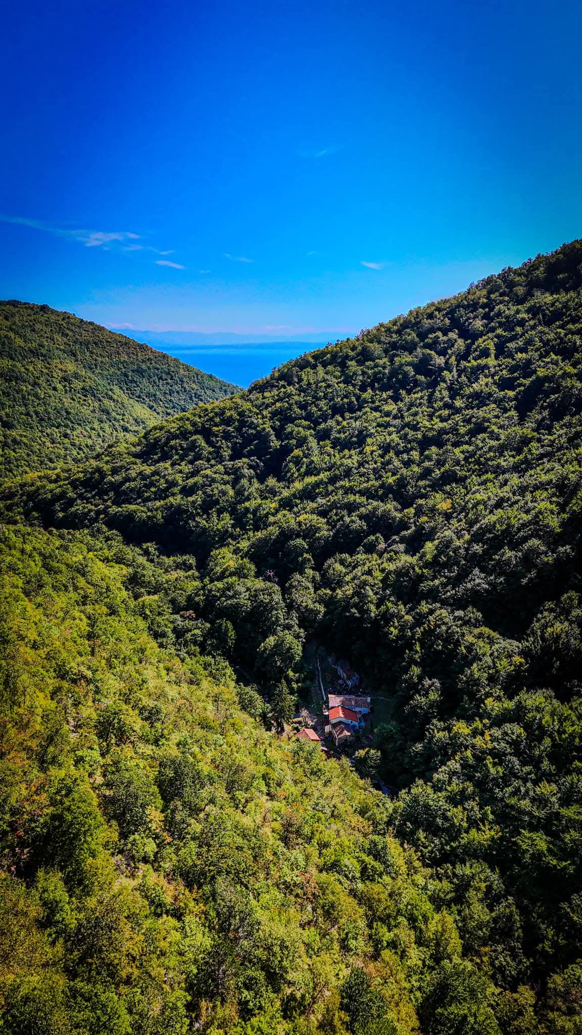 Put prema Trebišću vodi kroz duboko usječeni šumski krajolik Učke, dok se u daljini otvara pogled prema moru. FOTO: Studio 11
