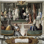 Krunidba i prisega kralja Dmitra Zvonimira 1076. godine na fresci Marzija Ganassinija, nastaloj između 1610. i 1614. u prostorijama današnjega Vatikanskog apostolskog arhiva. Činjenica da je Zvonimirova krunidba stoljećima poslije uvrštena među povijesne prizore u Vatikanu svjedoči o mjestu koje je taj događaj zauzimao u povijesnom pamćenju odnosa papinstva i europskih vladara.
